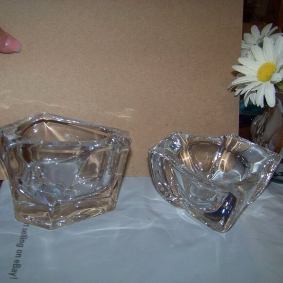Vintage Sign Daum France Crystal Sculpture Bowl Trinket Holder or Display Piece - Picture 13 of 16